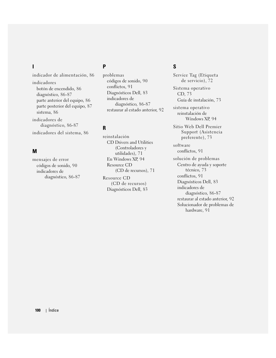 Dell OptiPlex 170L User Manual | Page 100 / 100