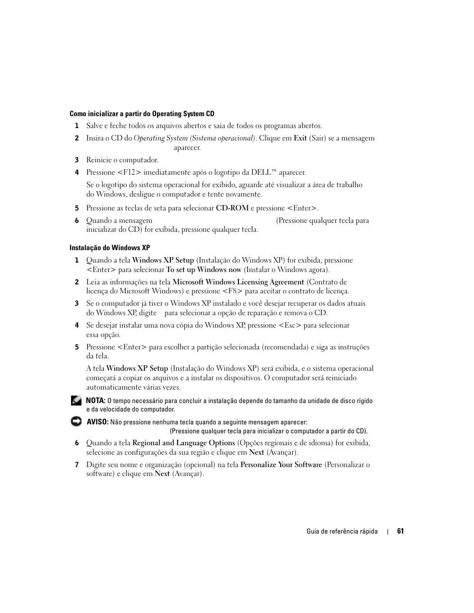 Dell OptiPlex 170L User Manual | Page 61 / 100