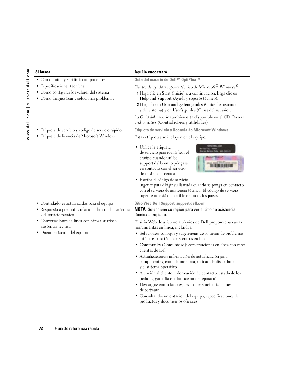 Dell OptiPlex 170L User Manual | Page 72 / 100