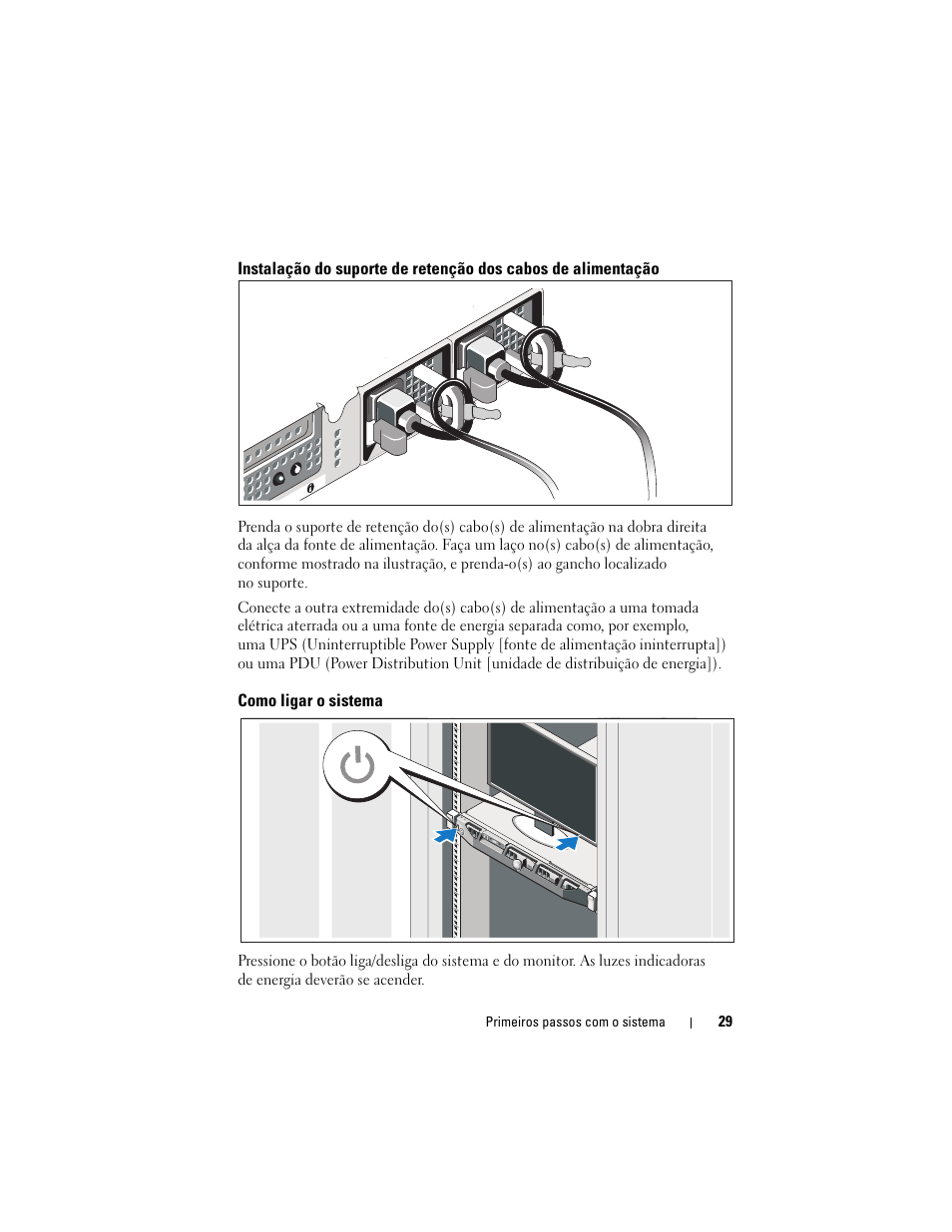 Como ligar o sistema | Dell PowerEdge R410 User Manual | Page 31 / 50