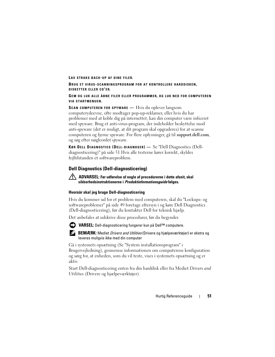 Dell diagnostics (dell-diagnosticering) | Dell Precision M2300 (Late 2007) User Manual | Page 51 / 148