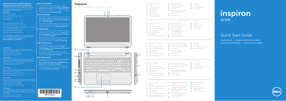 Dell Inspiron 15 (3537, Mid 2013) User Manual | 2 pages