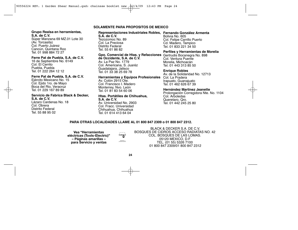 Black & Decker GSL35 User Manual | Page 24 / 28