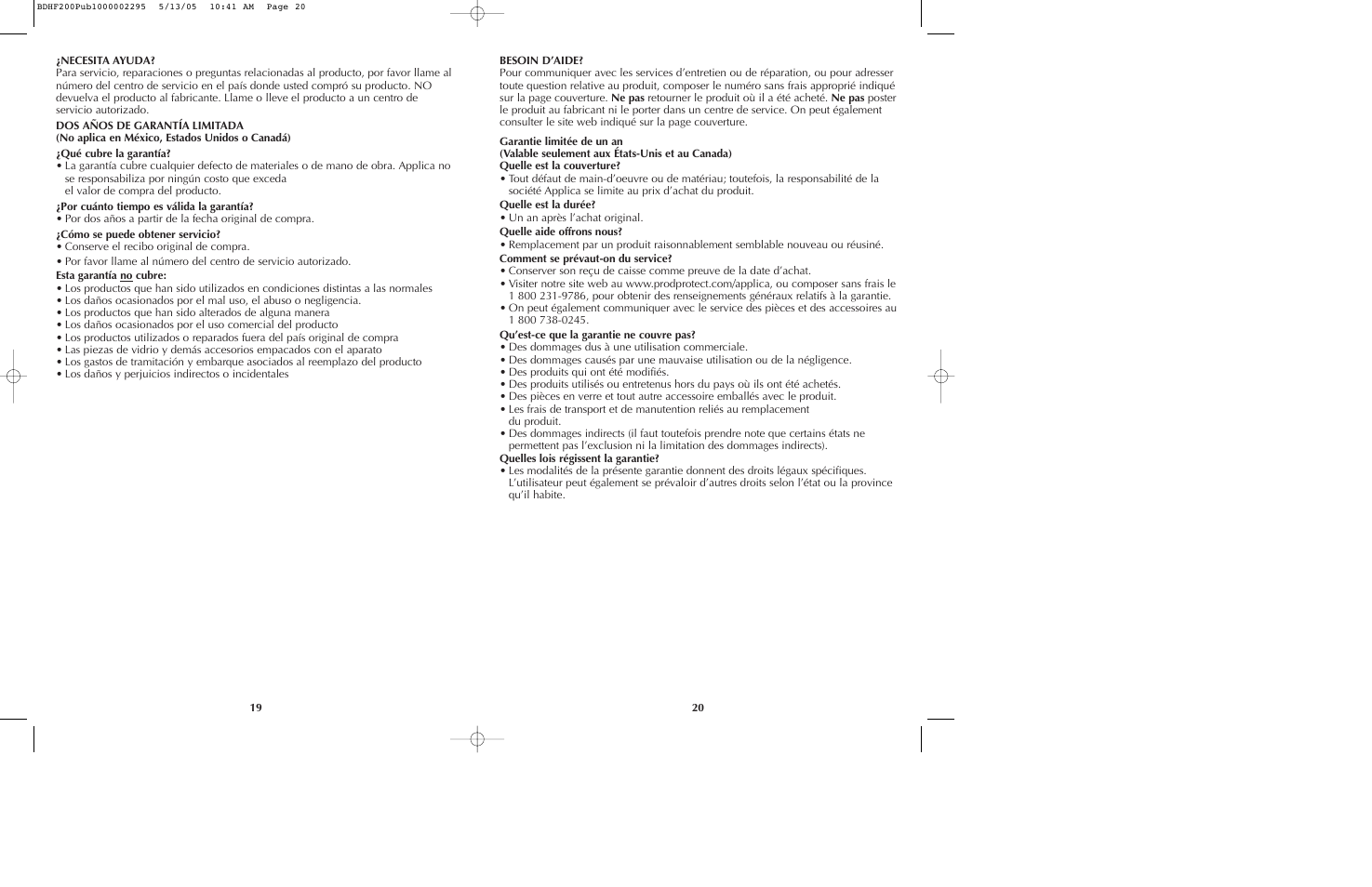 Black & Decker 300HF User Manual | Page 11 / 13