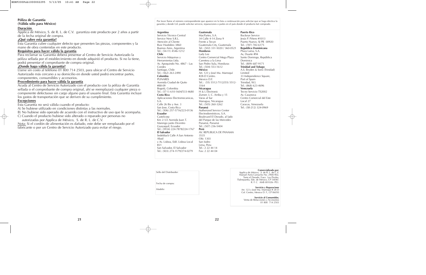 Black & Decker 300HF User Manual | Page 12 / 13