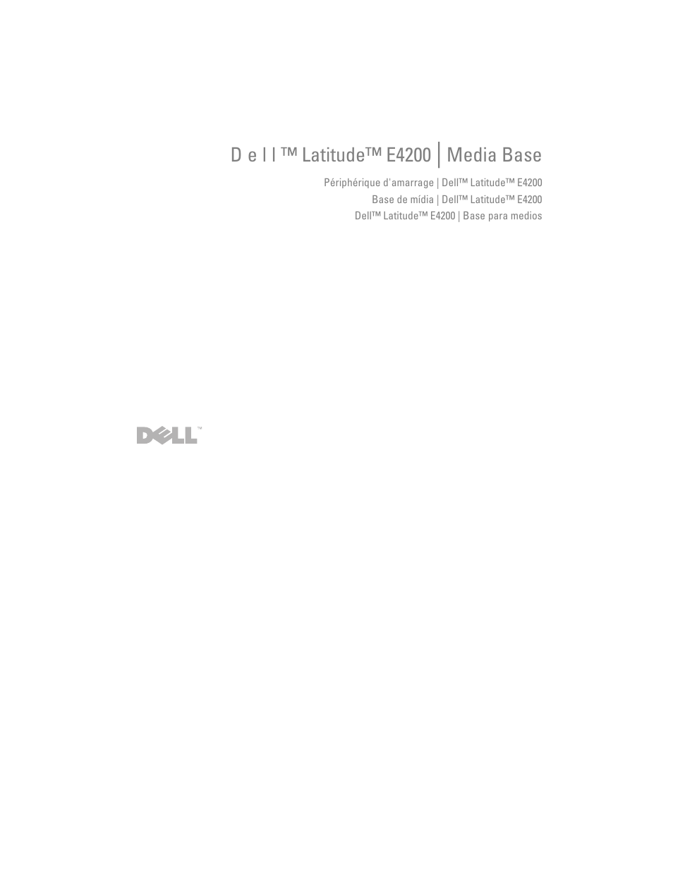 Dell Latitude E4200 (Late 2008) User Manual | 42 pages