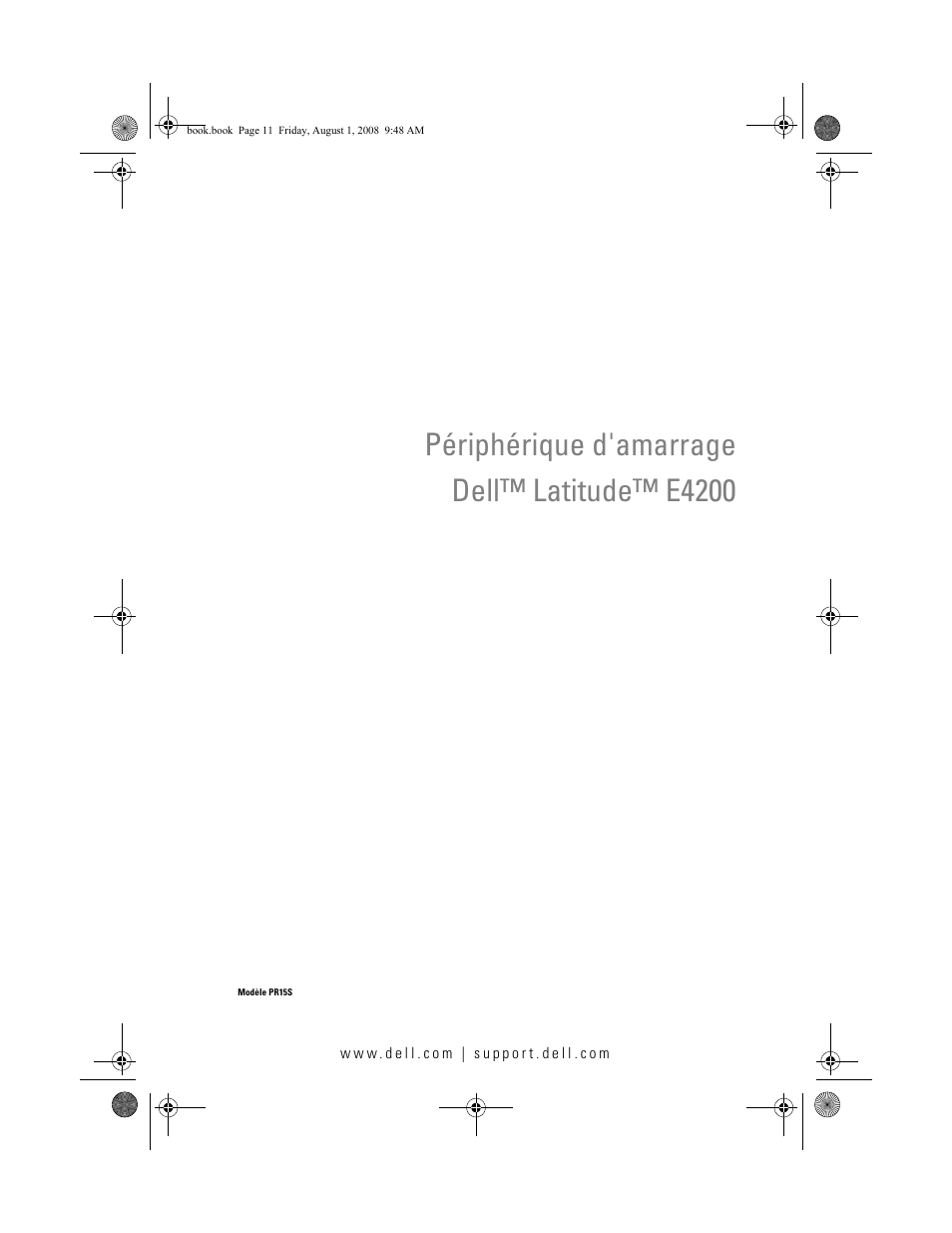 Périphérique d'amarrage dell™ latitude™ e4200 | Dell Latitude E4200 (Late 2008) User Manual | Page 13 / 42