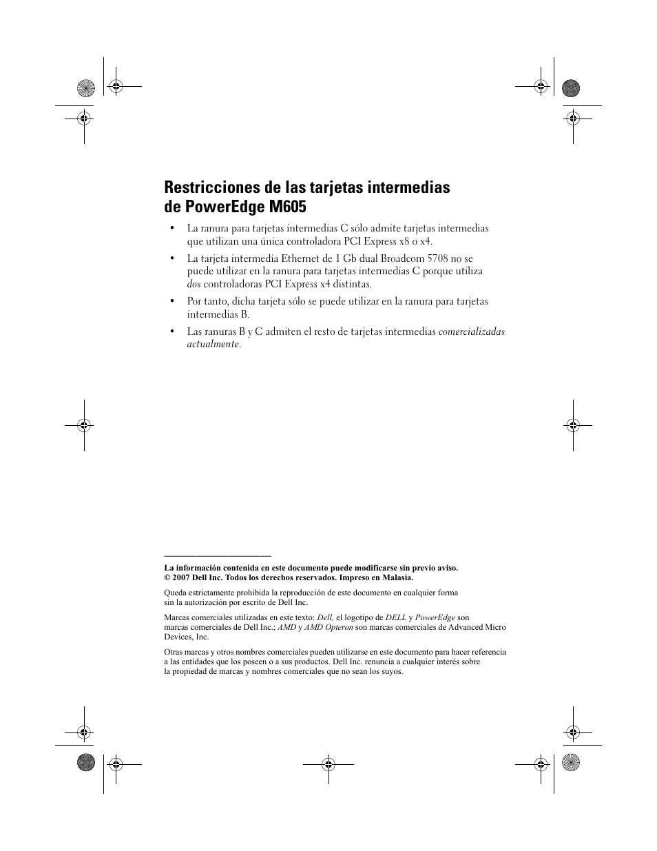 Dell POWEREDGE M905 User Manual | Page 21 / 21