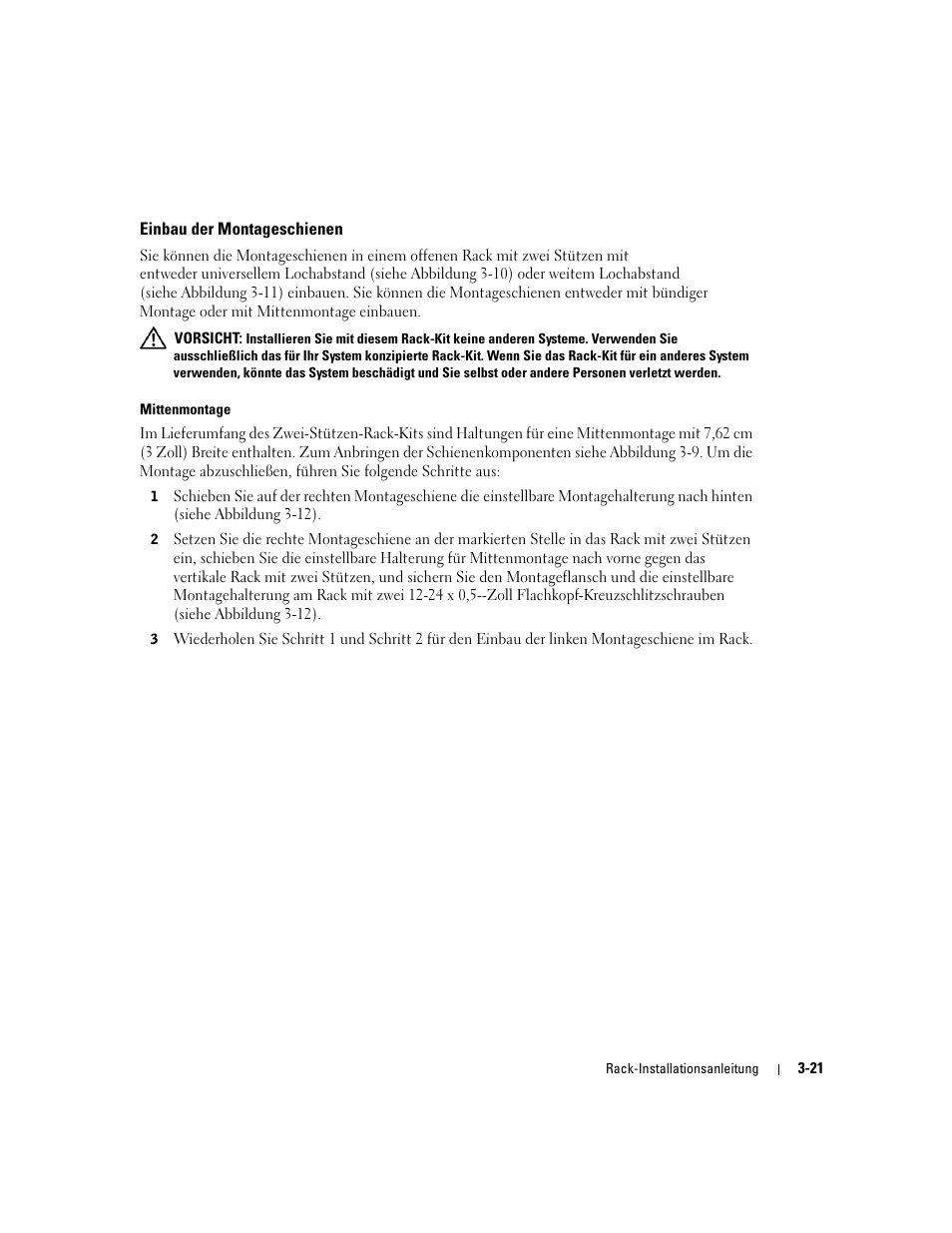 Einbau der montageschienen | Dell PowerEdge 1850 User Manual | Page 73 / 134