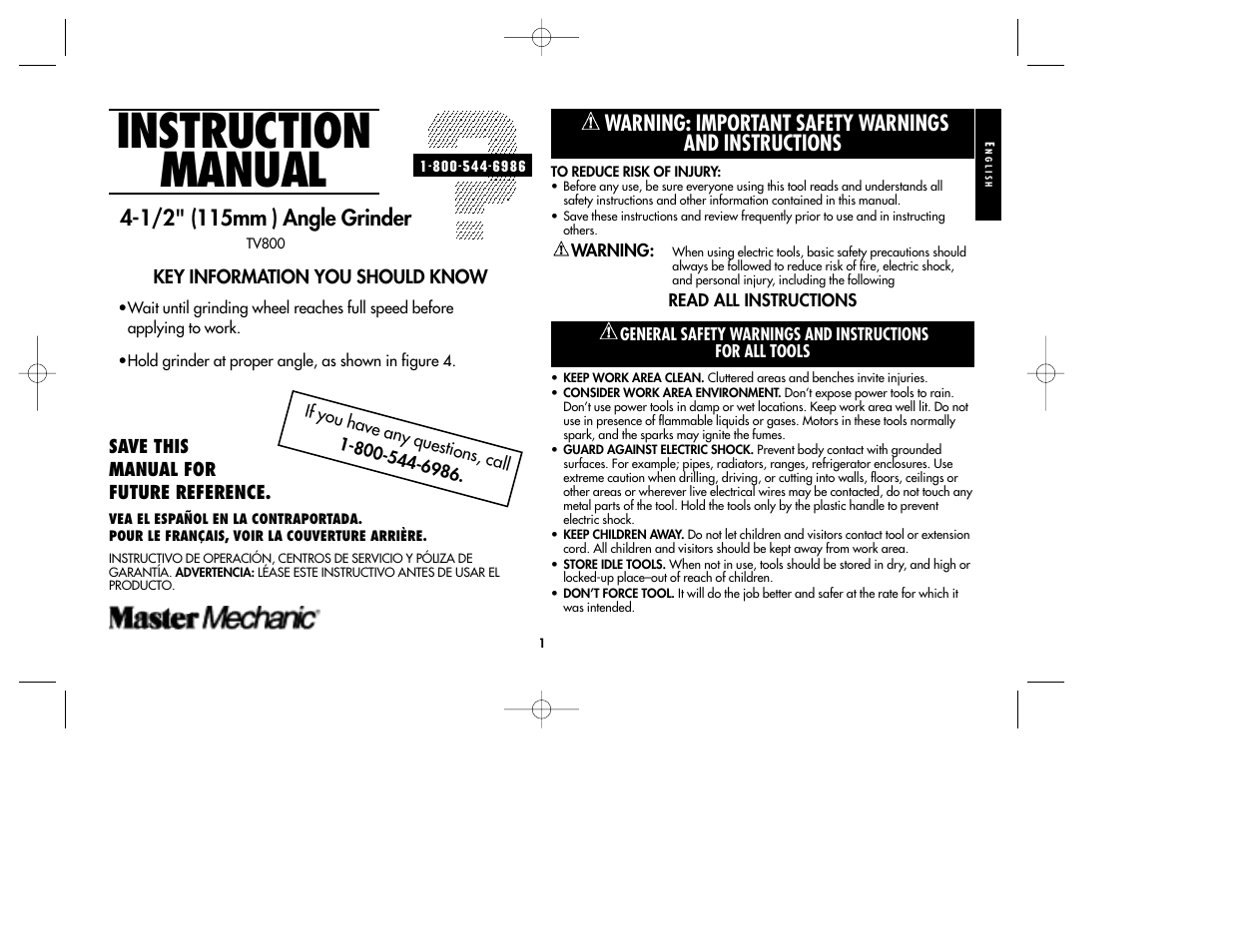 Black & Decker TV800 User Manual | 16 pages