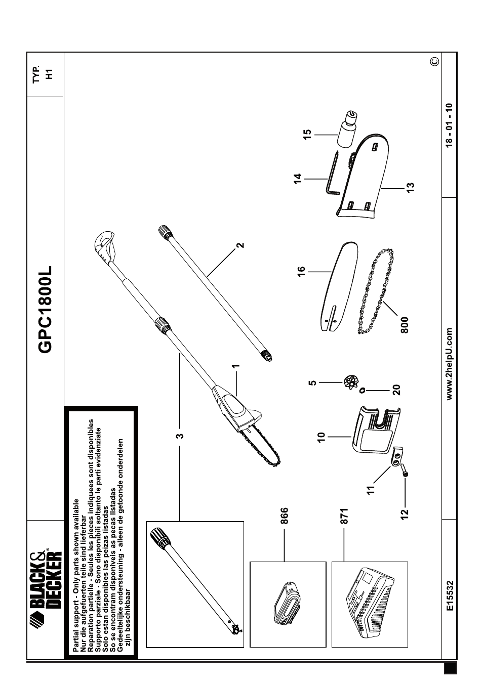 Black & Decker GPC1800L User Manual | Page 13 / 16