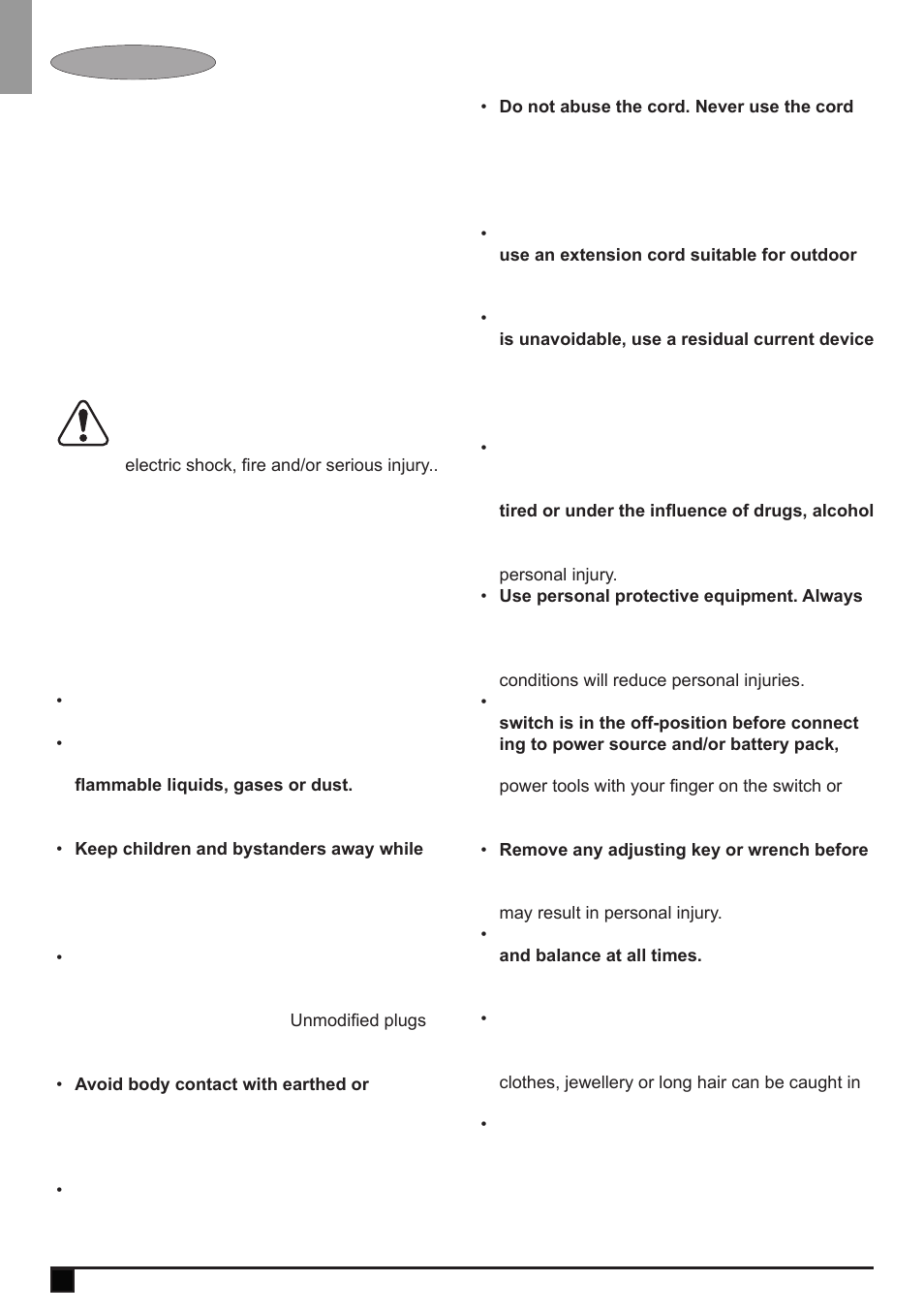 Intended use, Safety instructions | Black & Decker GPC1800L User Manual | Page 4 / 16