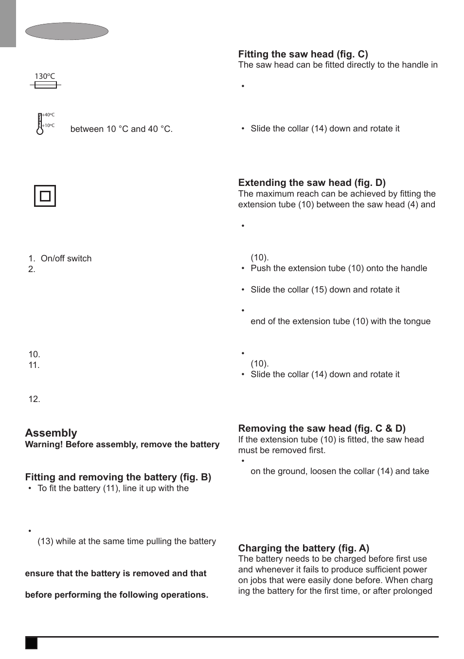 Overview, Fig. a, Assembly | Black & Decker GPC1800L User Manual | Page 8 / 16