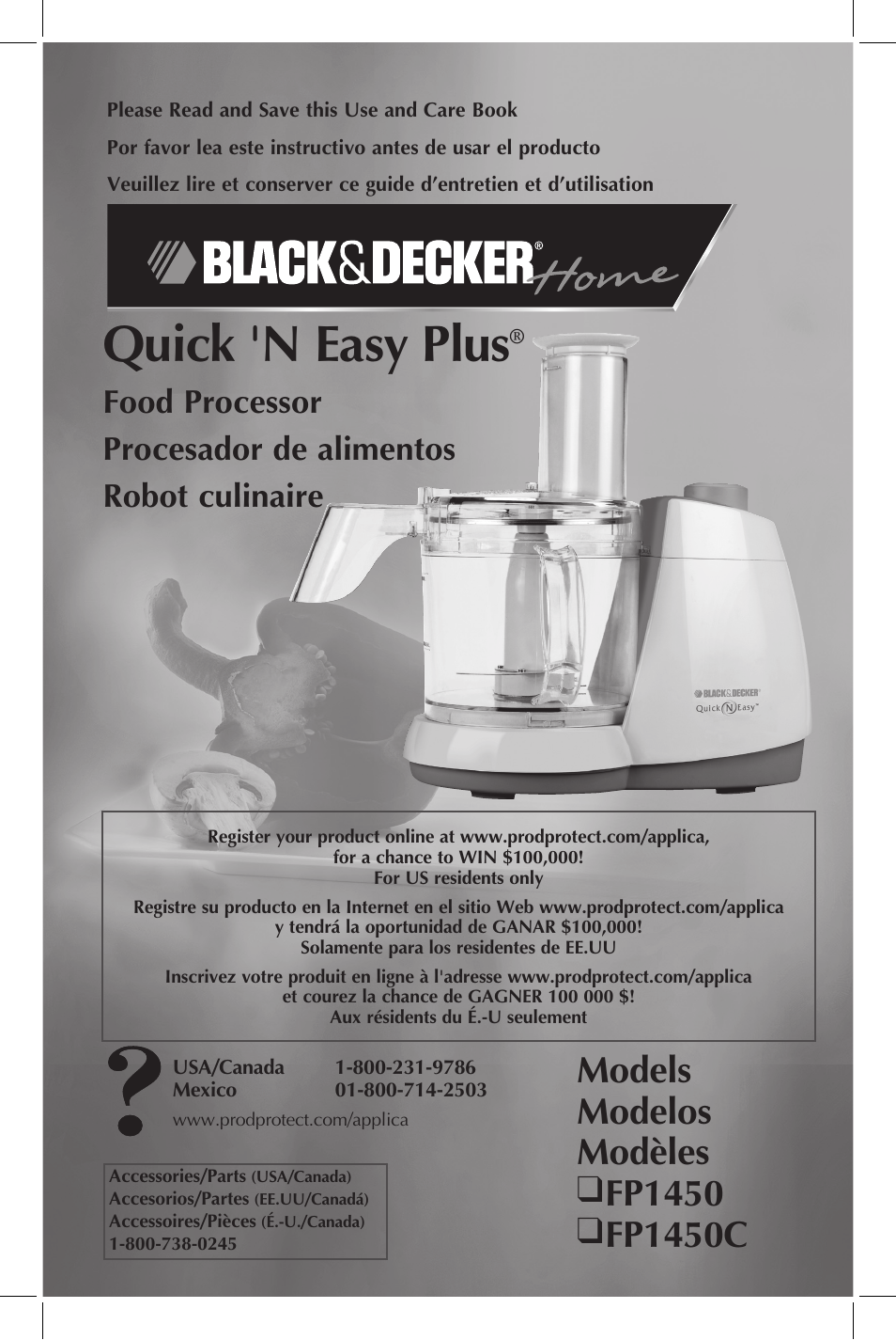 Black & Decker FP1450 User Manual | 21 pages