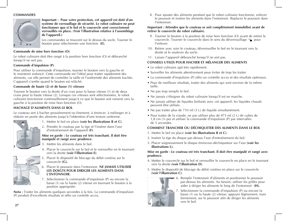 Black & Decker FP1450 User Manual | Page 15 / 21