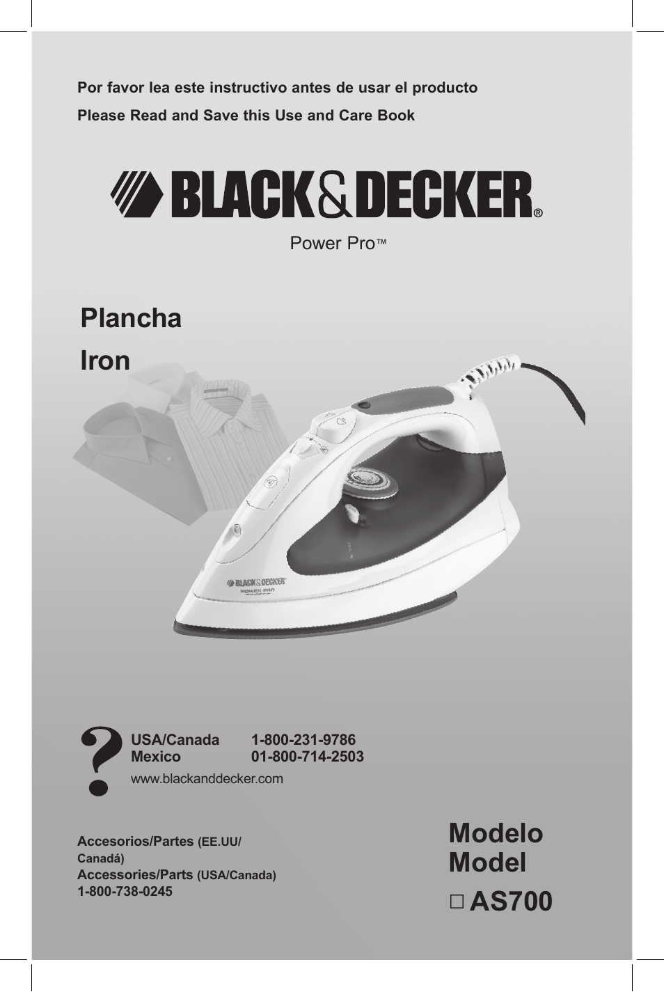 Black & Decker AS700 User Manual | 11 pages