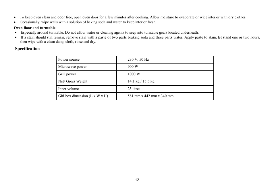 Hyundai H-MW3225 User Manual | Page 12 / 23