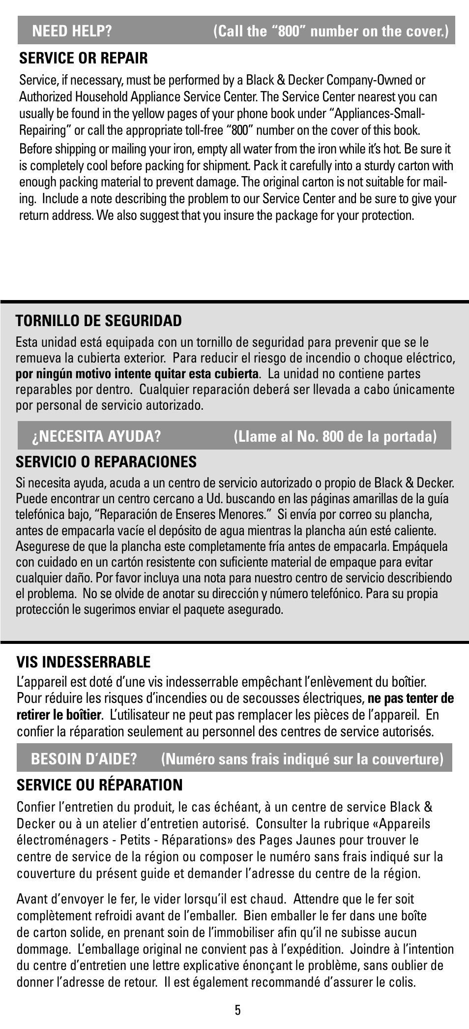 Black & Decker X400 Series User Manual | Page 5 / 12
