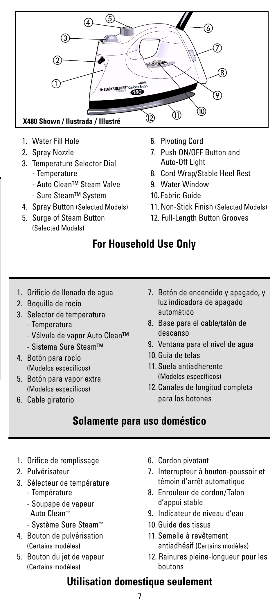 Black & Decker X400 Series User Manual | Page 7 / 12