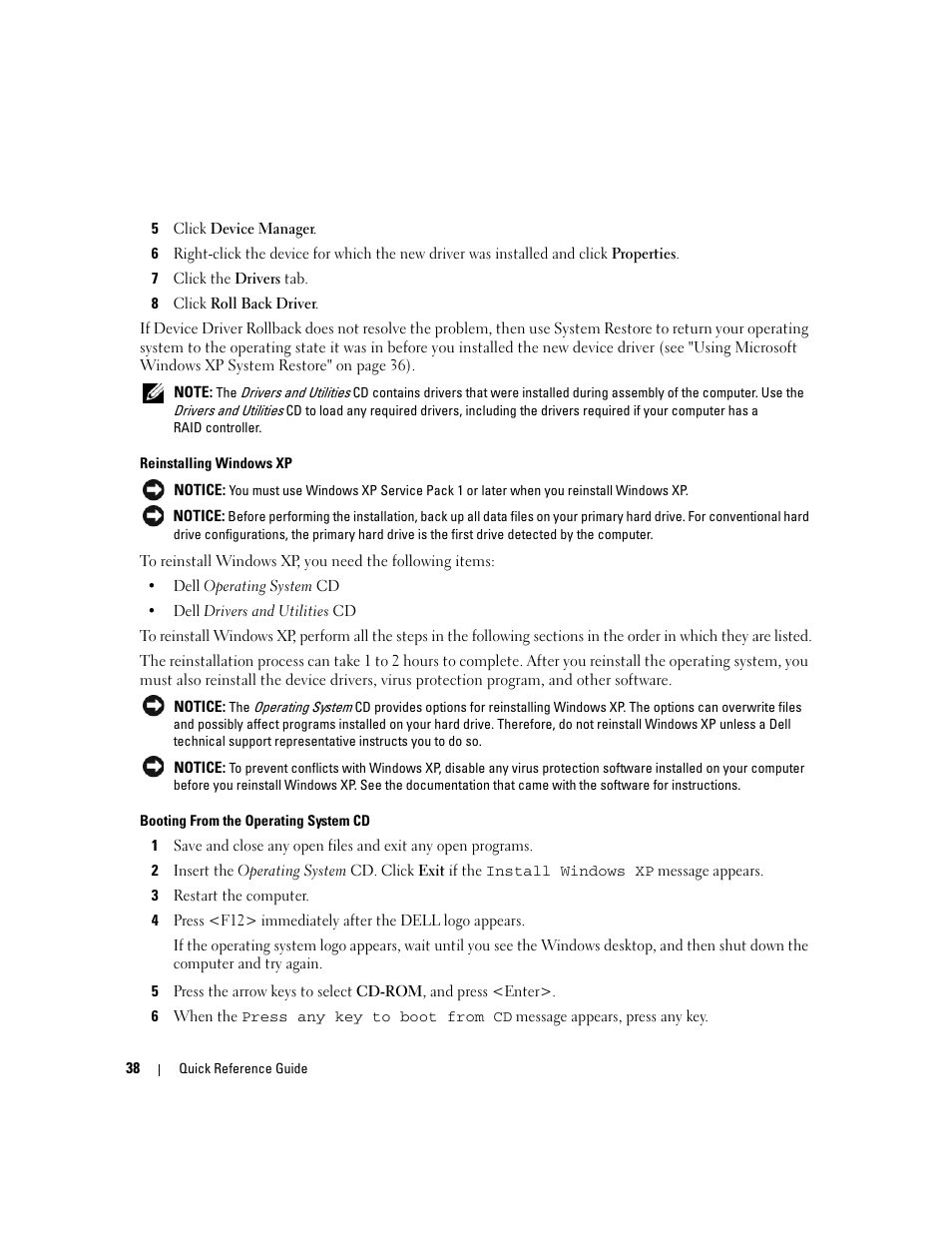 Dell OptiPlex 210L User Manual | Page 38 / 128