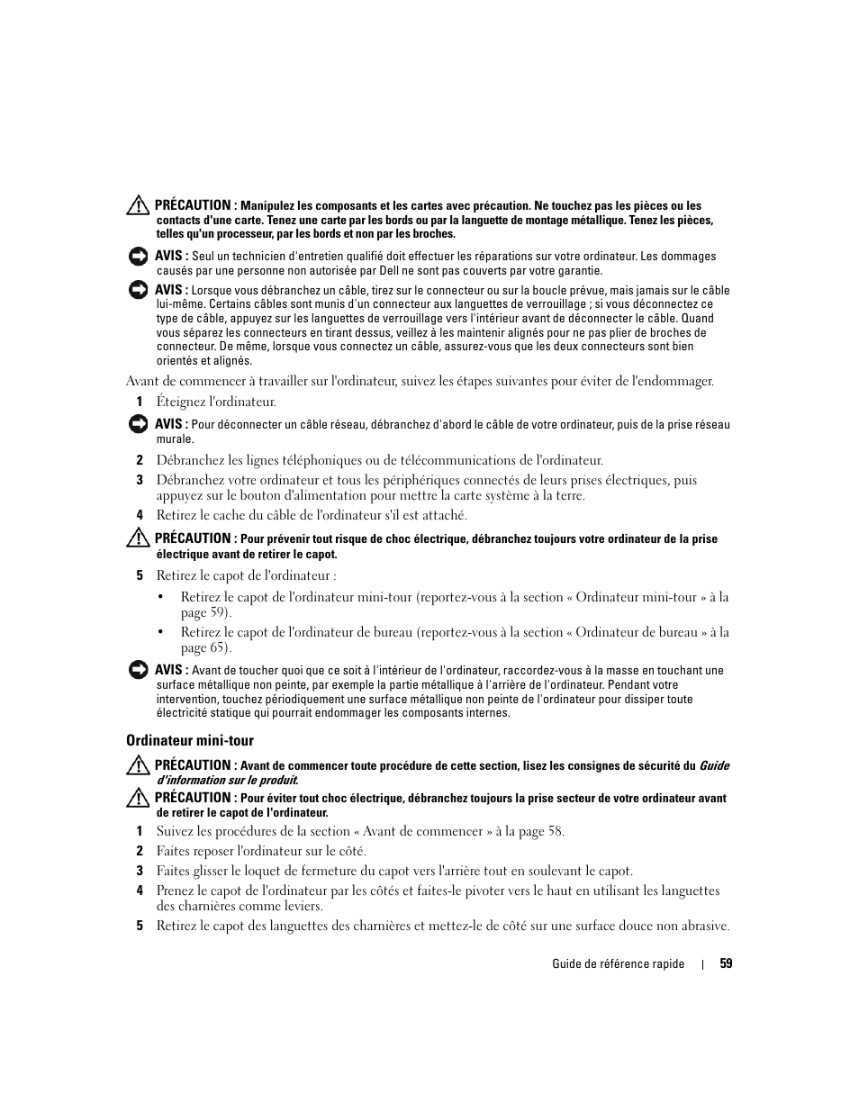Ordinateur mini-tour | Dell OptiPlex 210L User Manual | Page 59 / 128