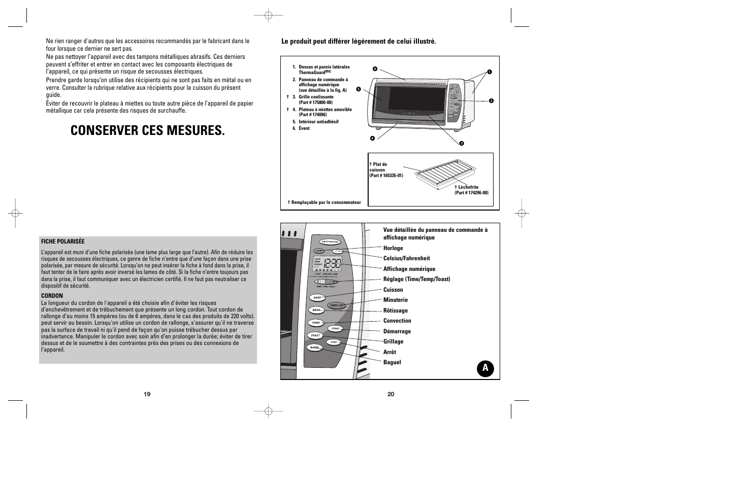Conserver ces mesures | Black & Decker CTO9500 User Manual | Page 11 / 17