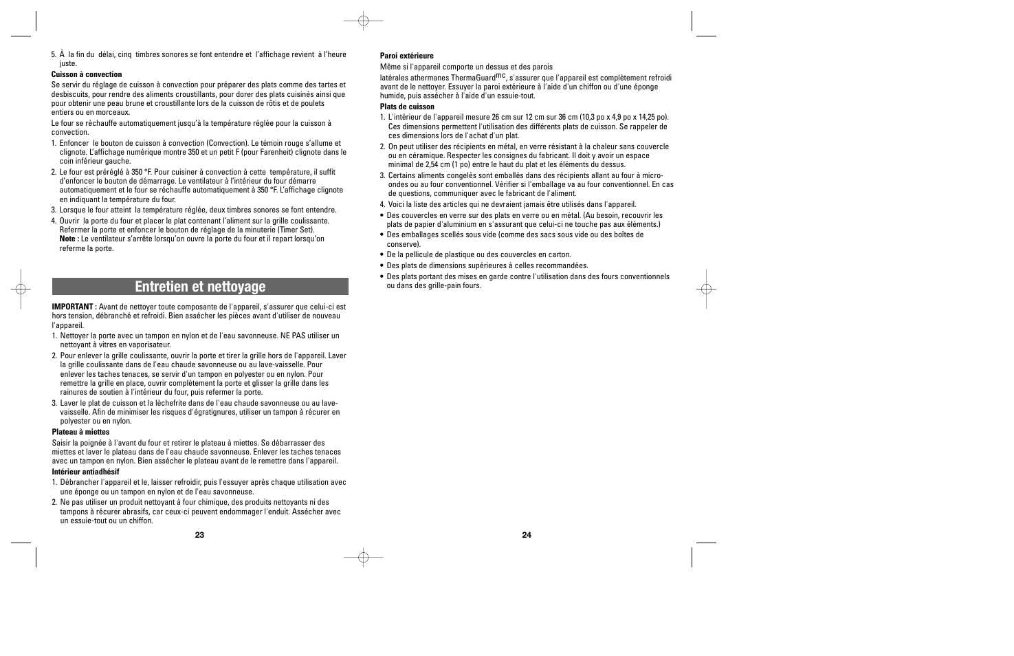 Entretien et nettoyage | Black & Decker CTO9500 User Manual | Page 13 / 17