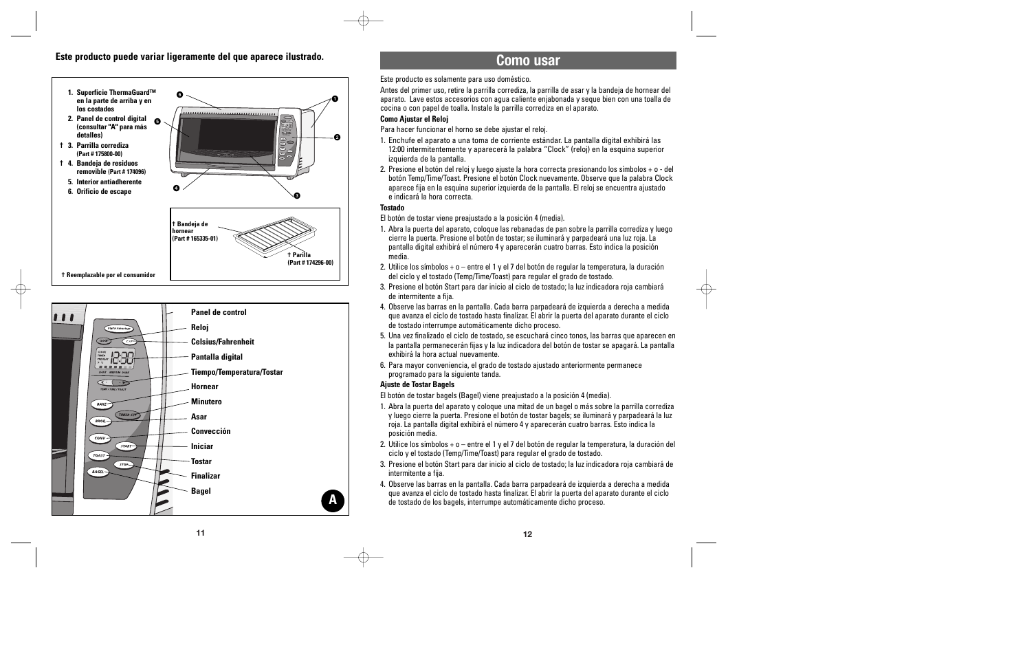 Como usar | Black & Decker CTO9500 User Manual | Page 7 / 17