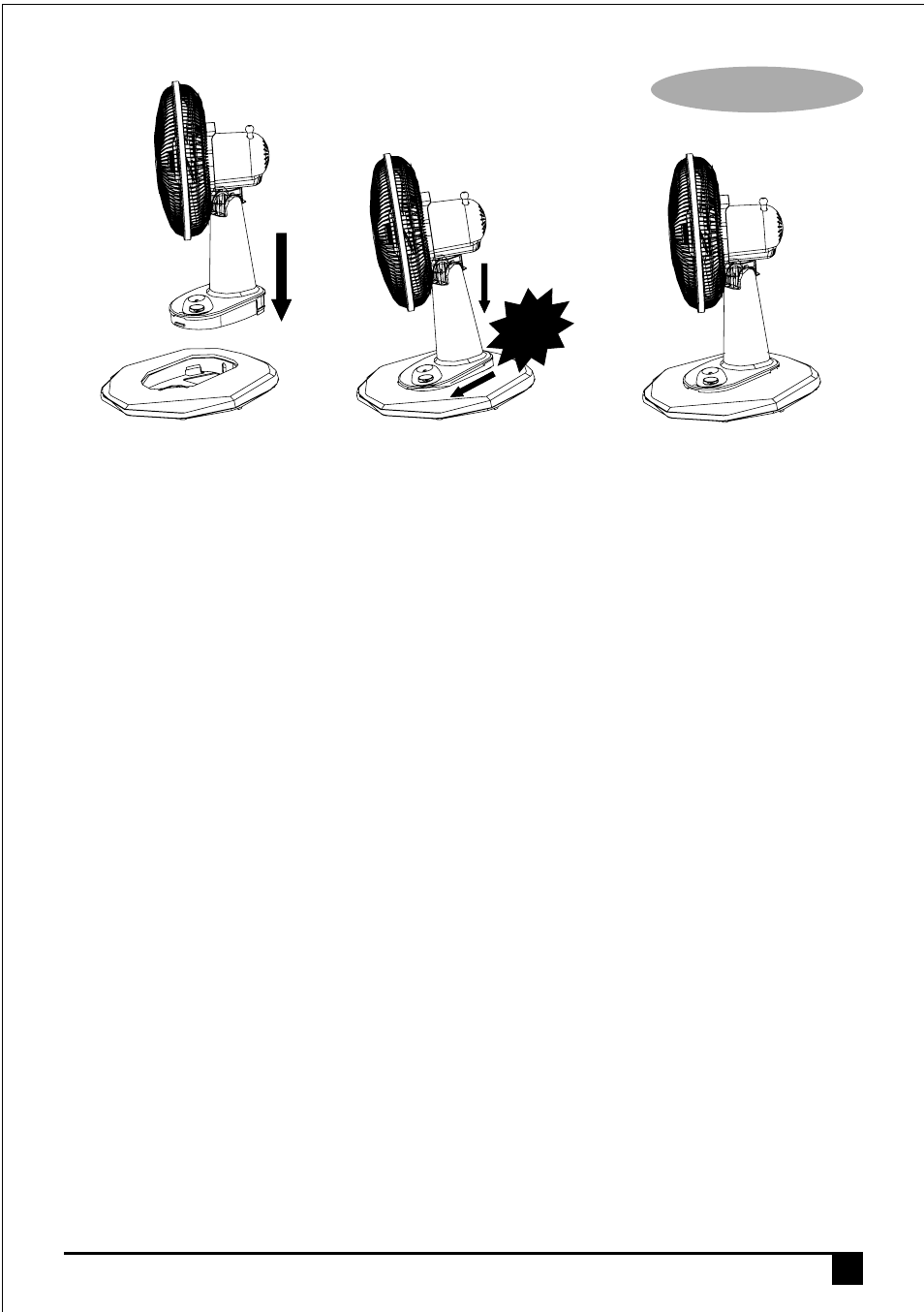 Montage et assemblage, Utilisation du ventilateur compact, Assemblage du socle | Black & Decker FD1600 User Manual | Page 17 / 21