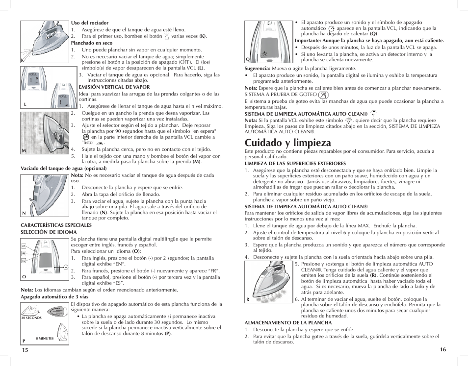 Cuidado y limpieza | Black & Decker D6000 User Manual | Page 9 / 17