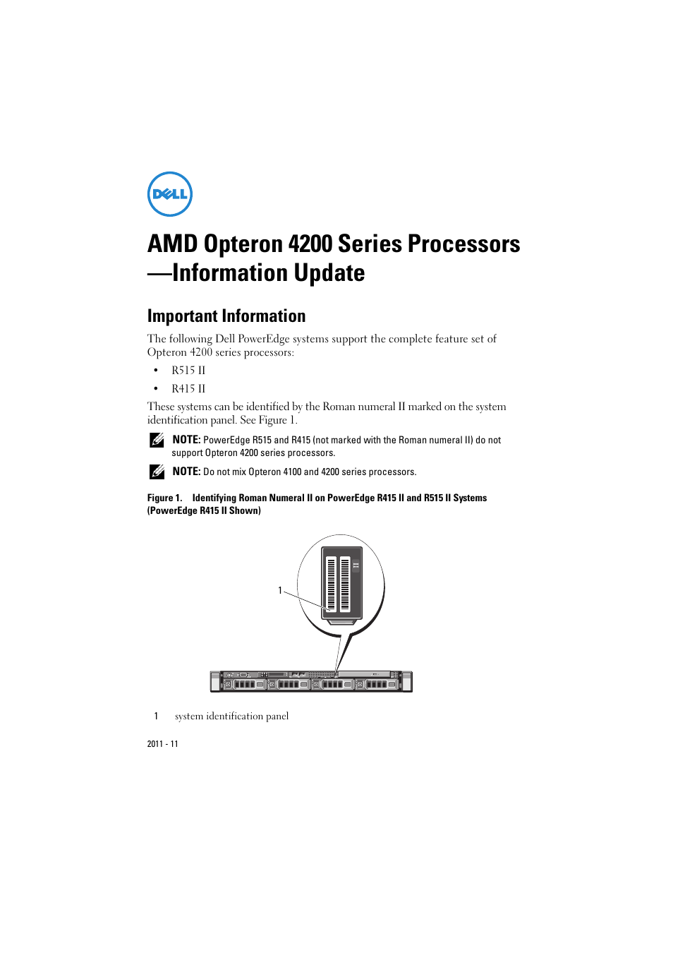 Dell POWEREDGE R515 User Manual | 27 pages