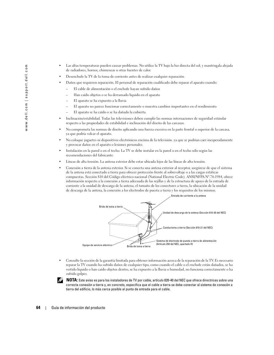 Dell LCD TV W4200 User Manual | Page 66 / 74