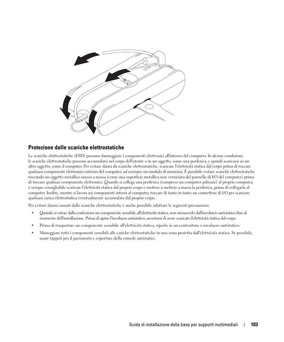 Protezione dalle scariche elettrostatiche | Dell Latitude D430 (Mid 2007) User Manual | Page 105 / 142