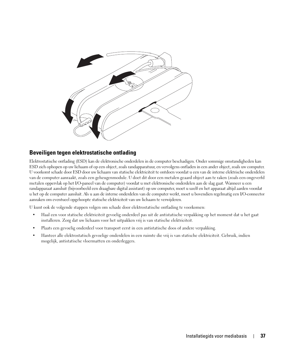 Beveiligen tegen elektrostatische ontlading | Dell Latitude D430 (Mid 2007) User Manual | Page 39 / 142