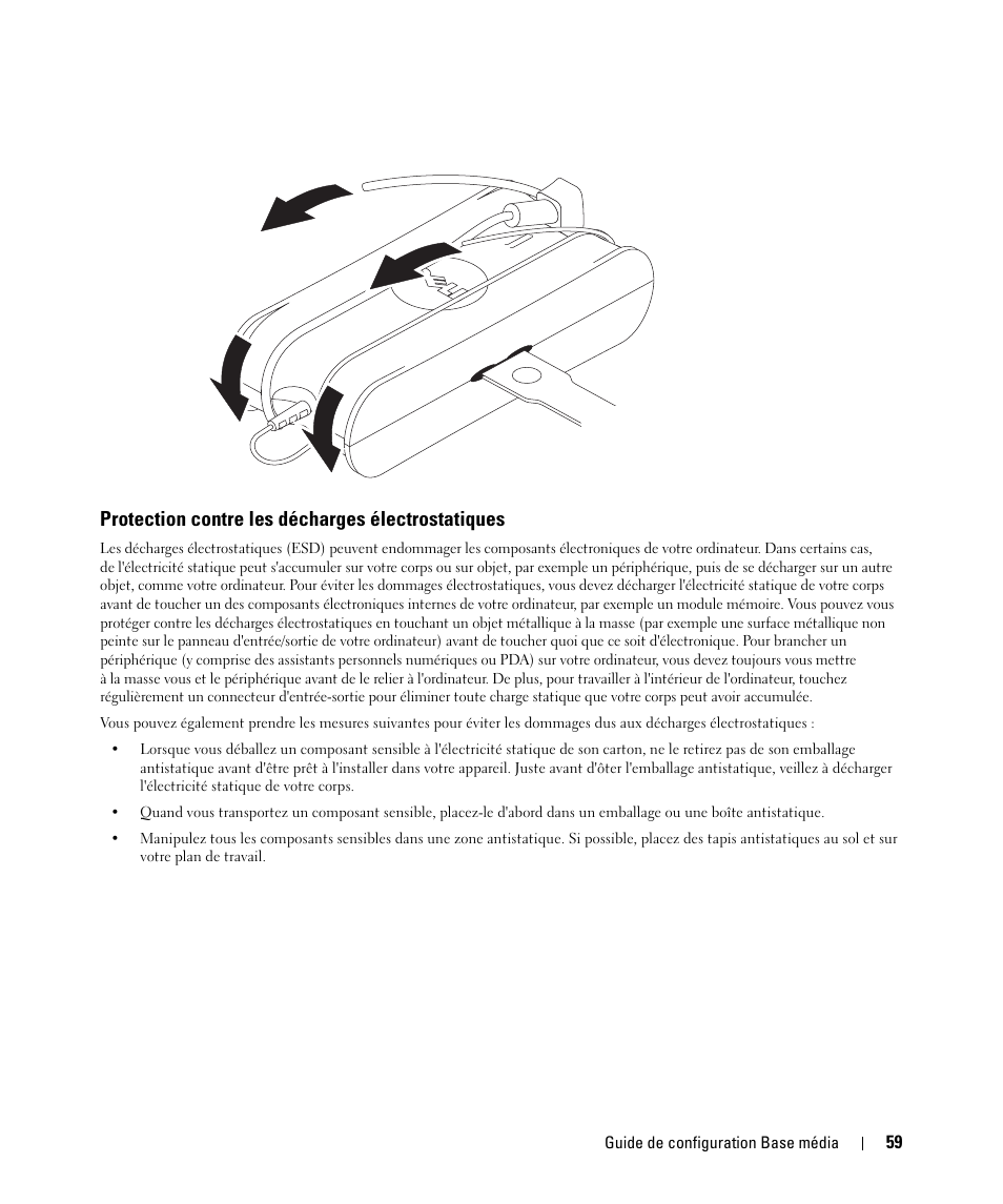 Protection contre les décharges électrostatiques | Dell Latitude D430 (Mid 2007) User Manual | Page 61 / 142