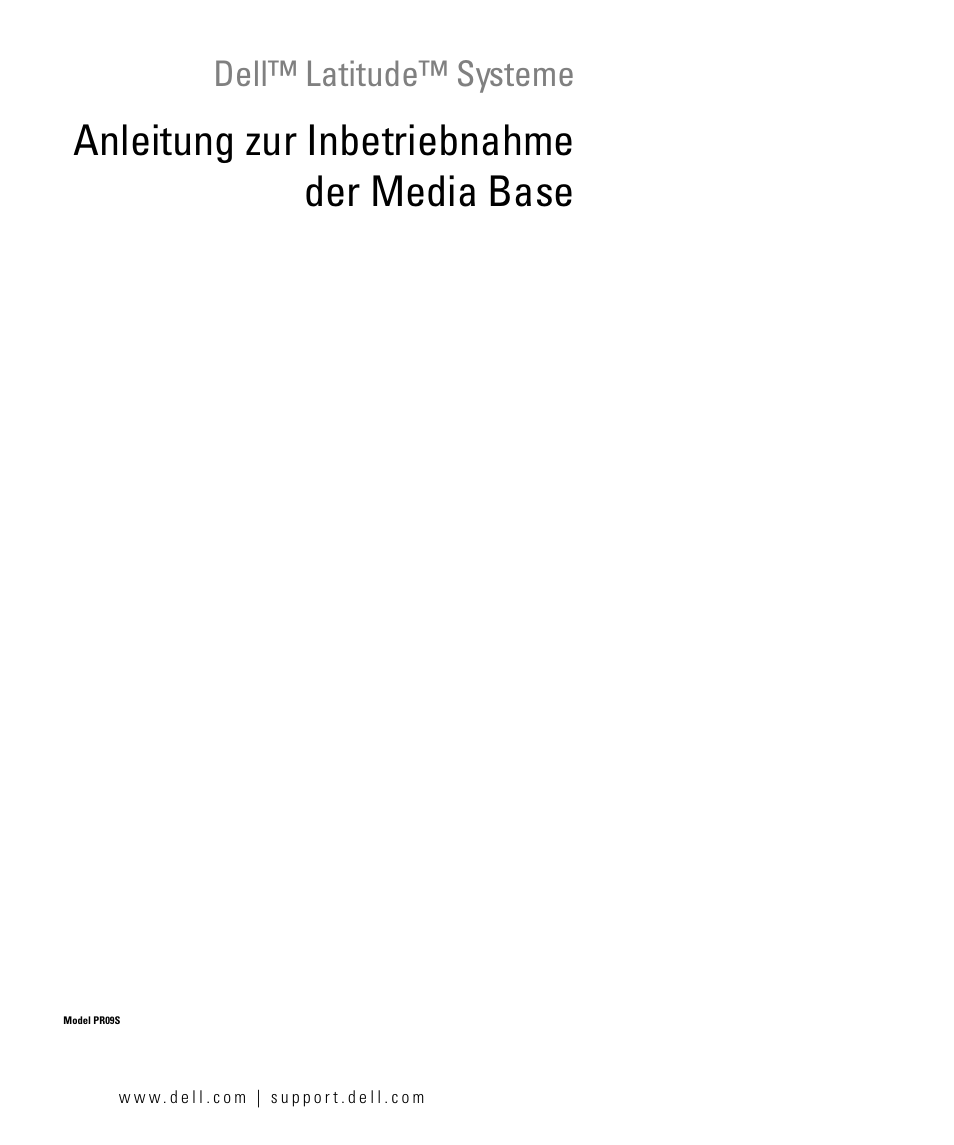 Anleitung zur inbetriebnahme der media base, Dell™ latitude™ systeme | Dell Latitude D430 (Mid 2007) User Manual | Page 77 / 142