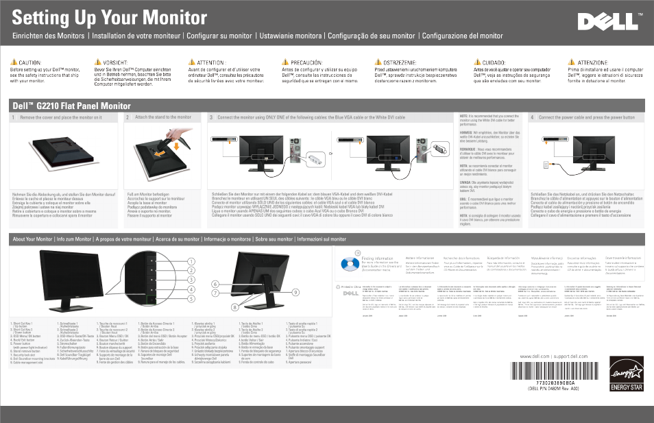 Dell G2210 Monitor User Manual | 2 pages