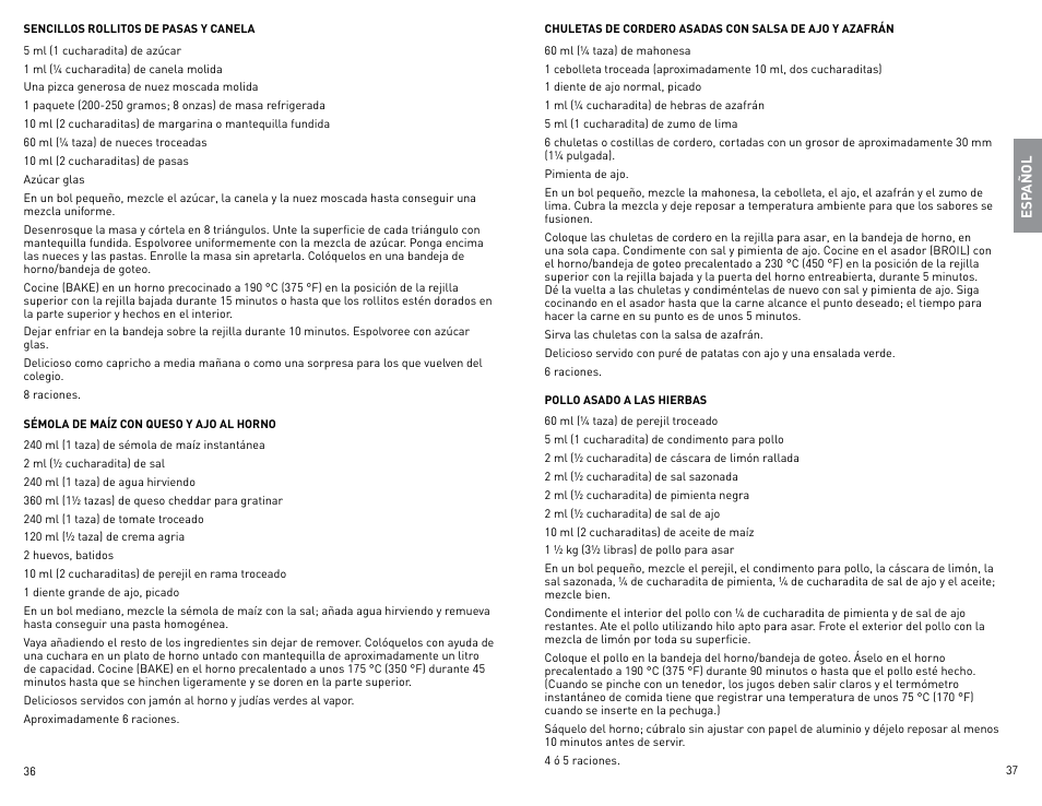 Black & Decker Perfect Broil CTO4400B-11G User Manual | Page 19 / 35