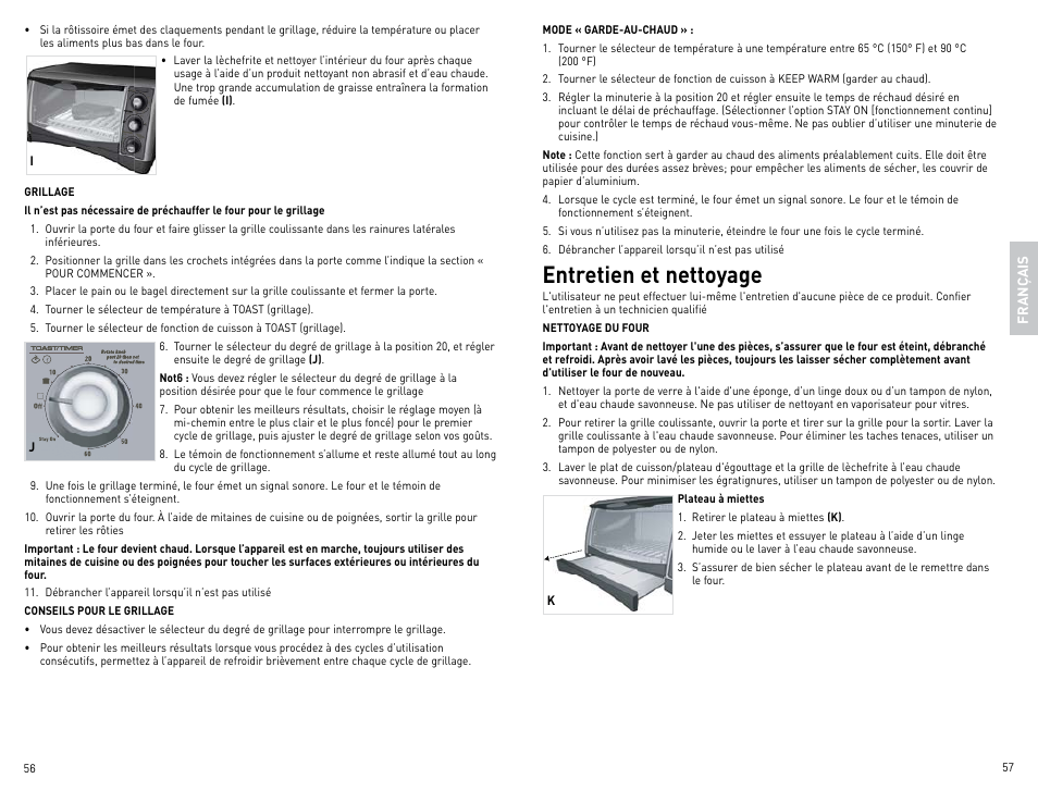 Entretien et nettoyage | Black & Decker Perfect Broil CTO4400B-11G User Manual | Page 29 / 35