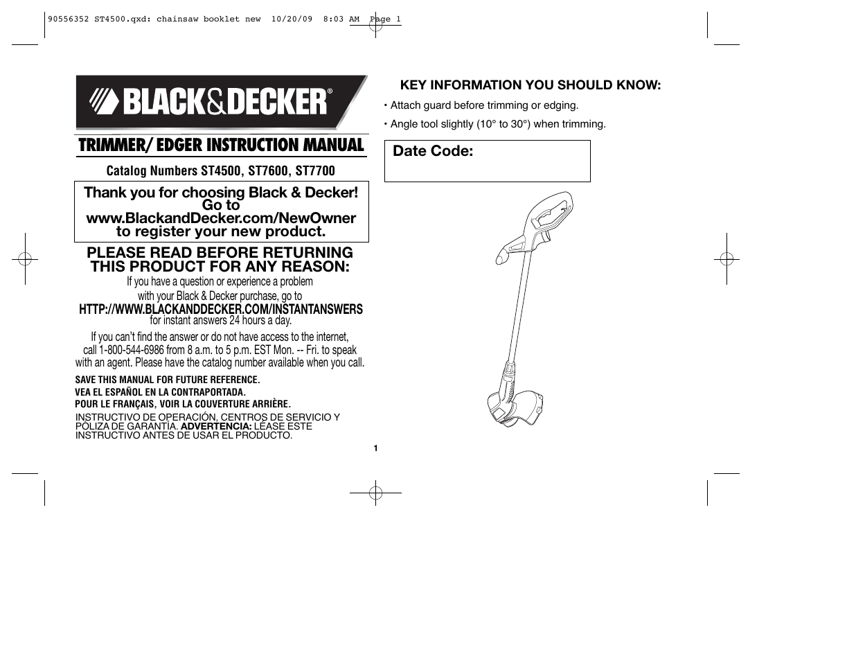 Black & Decker ST7700 User Manual | 36 pages