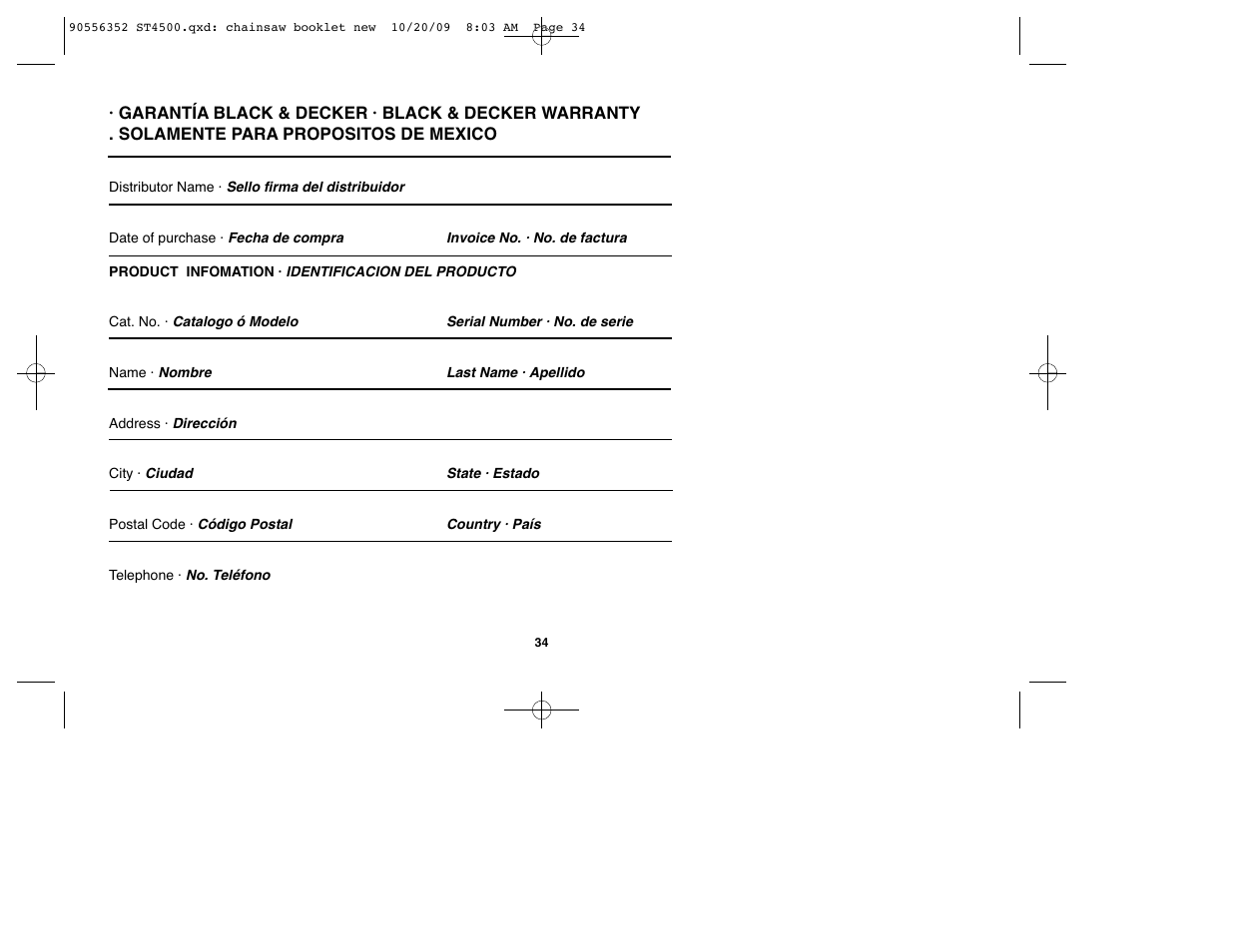 Black & Decker ST7700 User Manual | Page 34 / 36