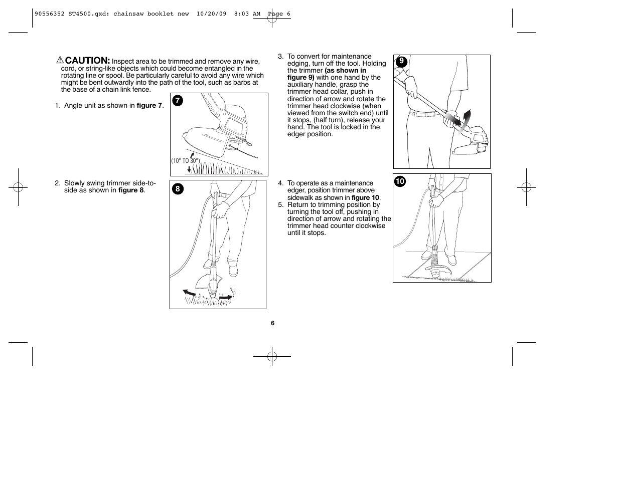 Caution | Black & Decker ST7700 User Manual | Page 6 / 36