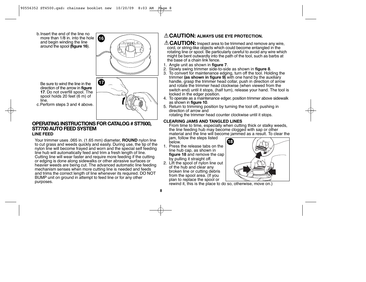 Caution | Black & Decker ST7700 User Manual | Page 8 / 36