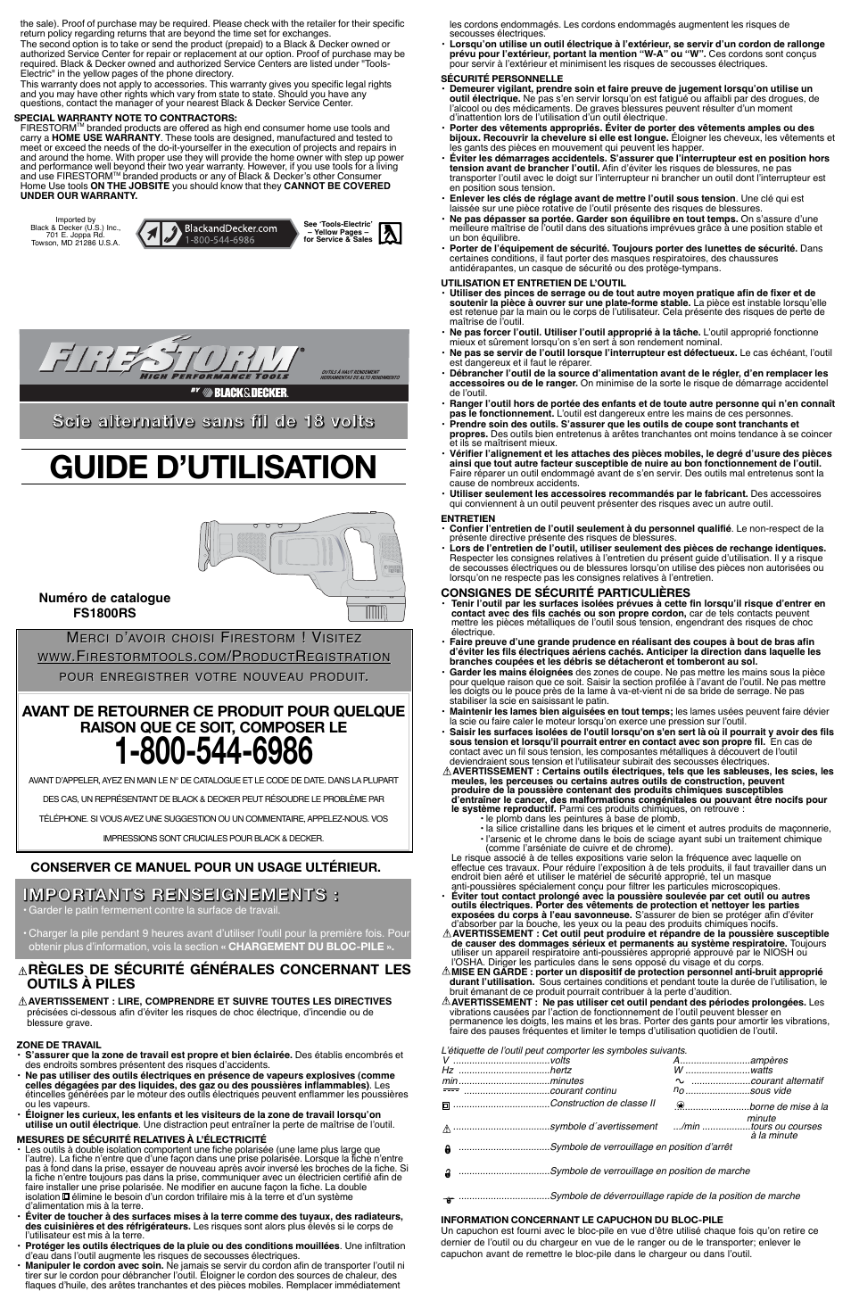 Guide d’utilisation | Black & Decker 90503808 User Manual | Page 3 / 7