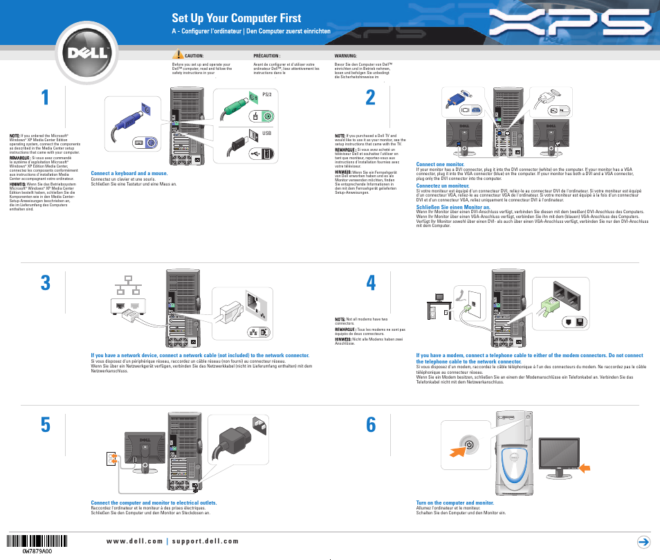 Dell XPS/Dimension XPS Gen 5 User Manual | 2 pages