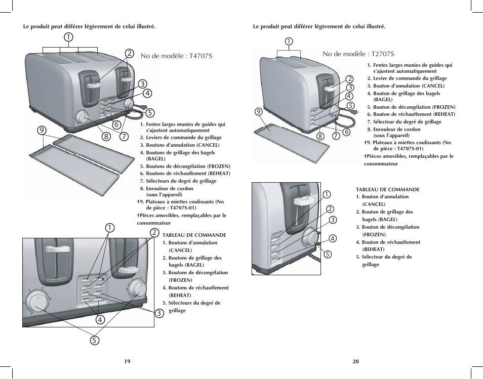 No de modèle : t4707s, No de modèle : t2707s | Black & Decker T2707S User Manual | Page 11 / 17