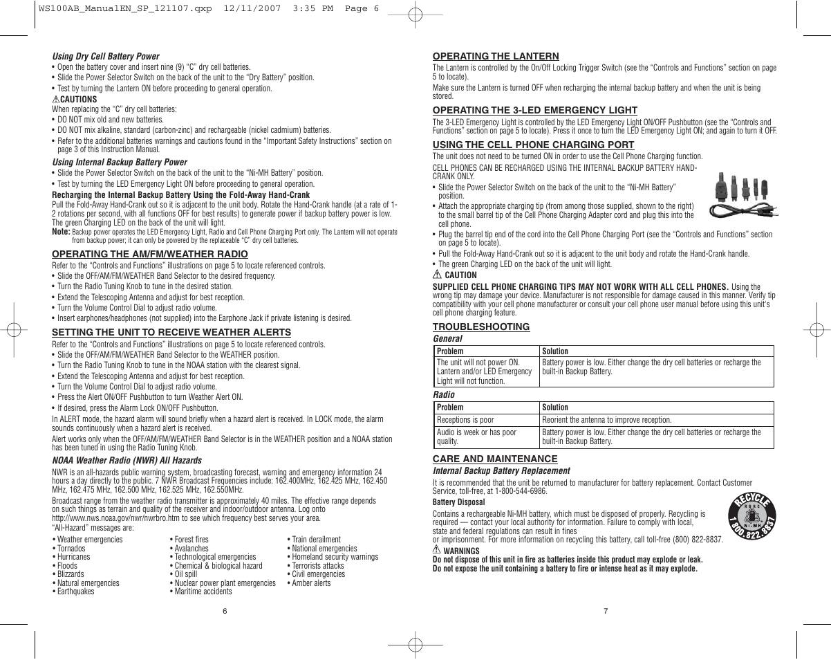 Black & Decker WS100AB User Manual | Page 4 / 8