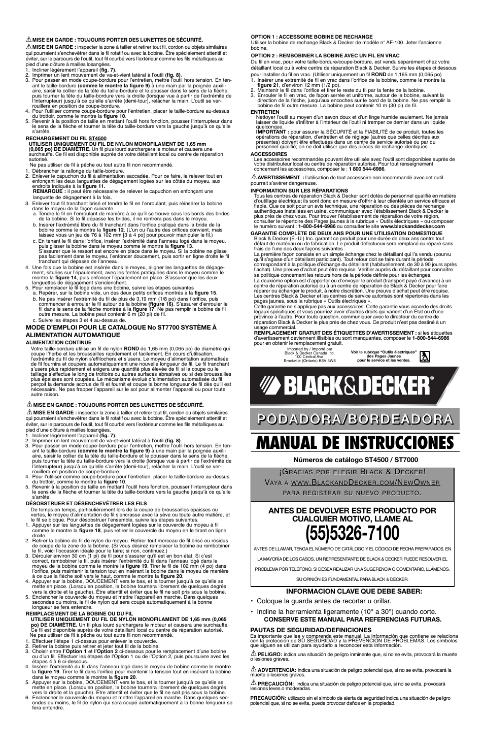 Manual de instrucciones | Black & Decker 90508813 User Manual | Page 4 / 6