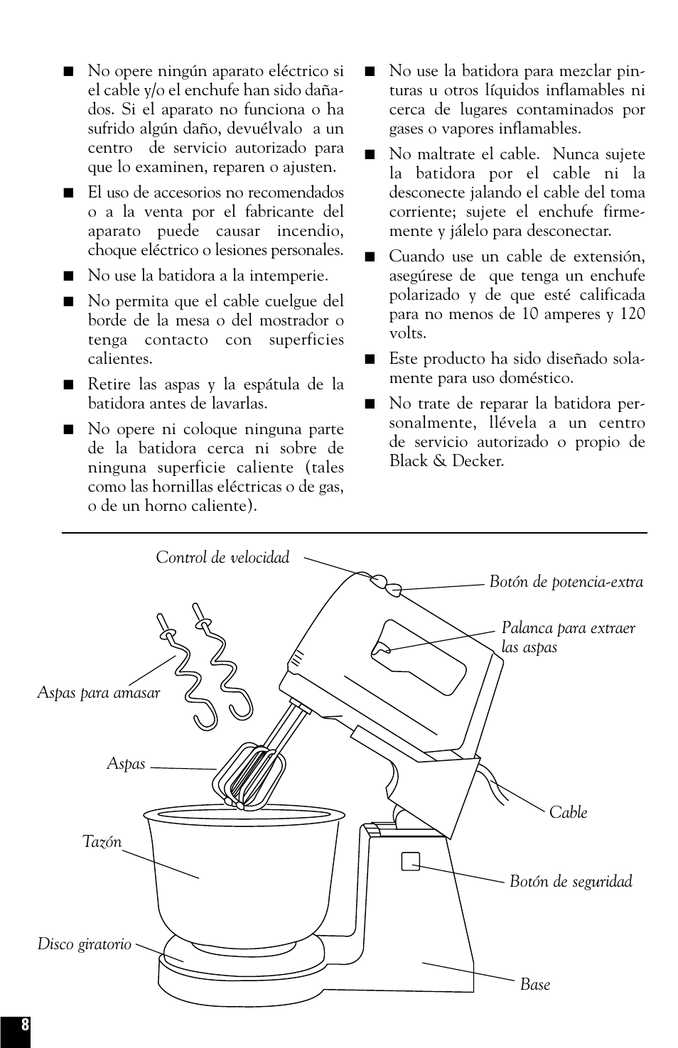 Black & Decker M275 User Manual | Page 8 / 12
