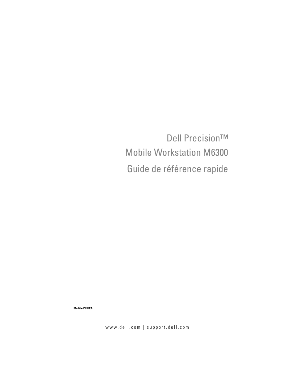 Guide de référence rapide | Dell Precision M6300 (Late 2007) User Manual | Page 29 / 116